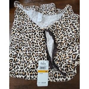 NEW Flora Nikrooz 3X Leopard Print 2pc Pajama Set 91787